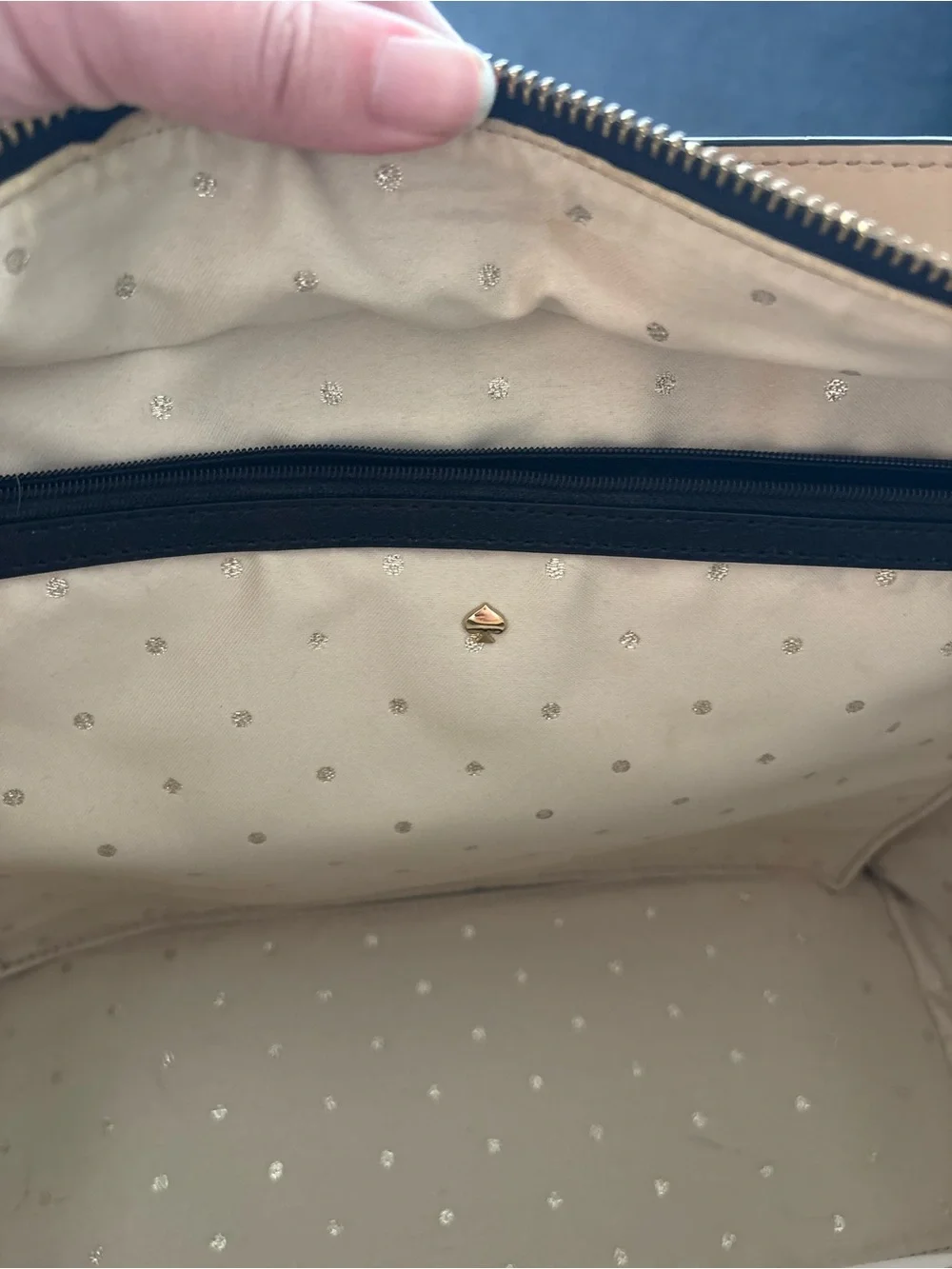 kate spade Large 2 Park Avenue Beau Bag in tan and black